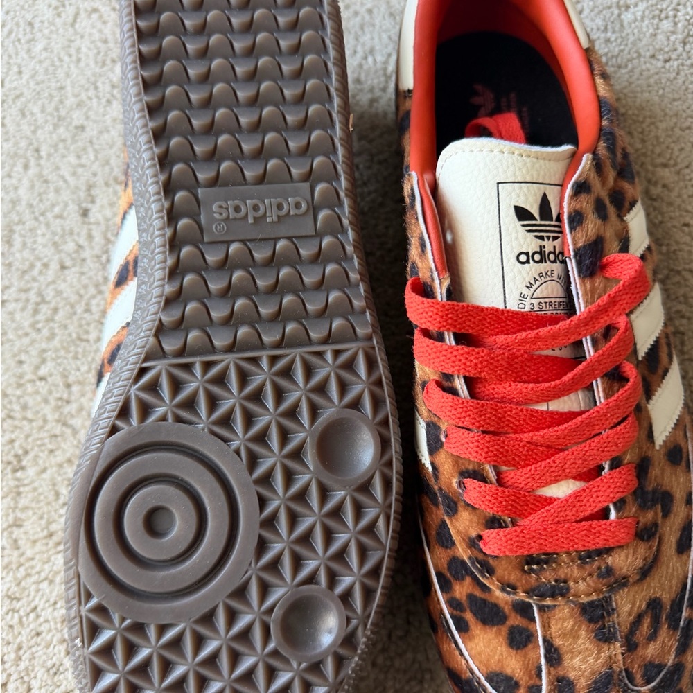 adidas Leopard Print Sneakers with Red and White Accents - Picture 5 of 5